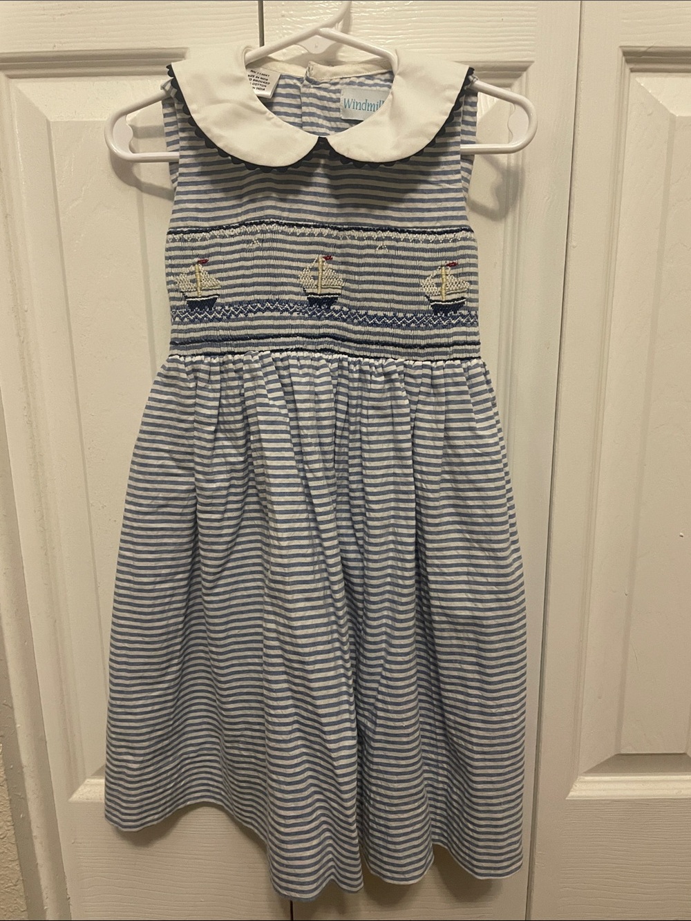 Windmill Kids Sailboat Smocked Dress